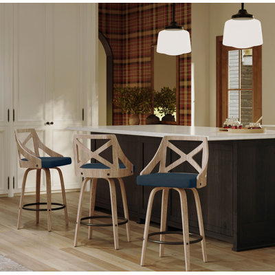 Dannie Swivel Upholstered Counter Stool