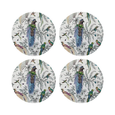 Audubon Exotica Vegan Leather Round Placemats