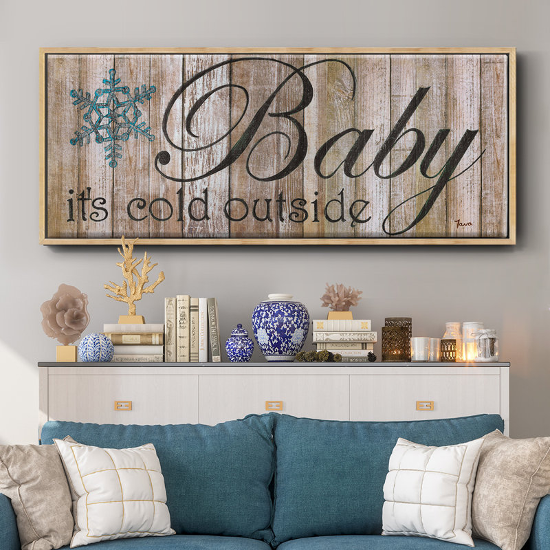 Baby It's Cold- Framed Canvas