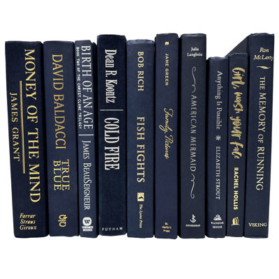Navy Modern Books By The Color And Foot