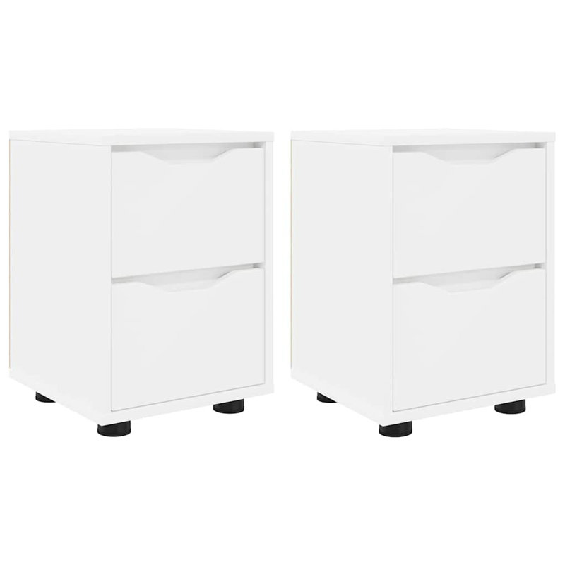 30.5cm W Manufactured Wood Bedside Table, White