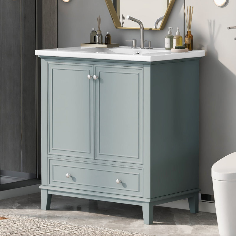 Ensemble de meuble-lavabo simple 30 po Boydton, Vert