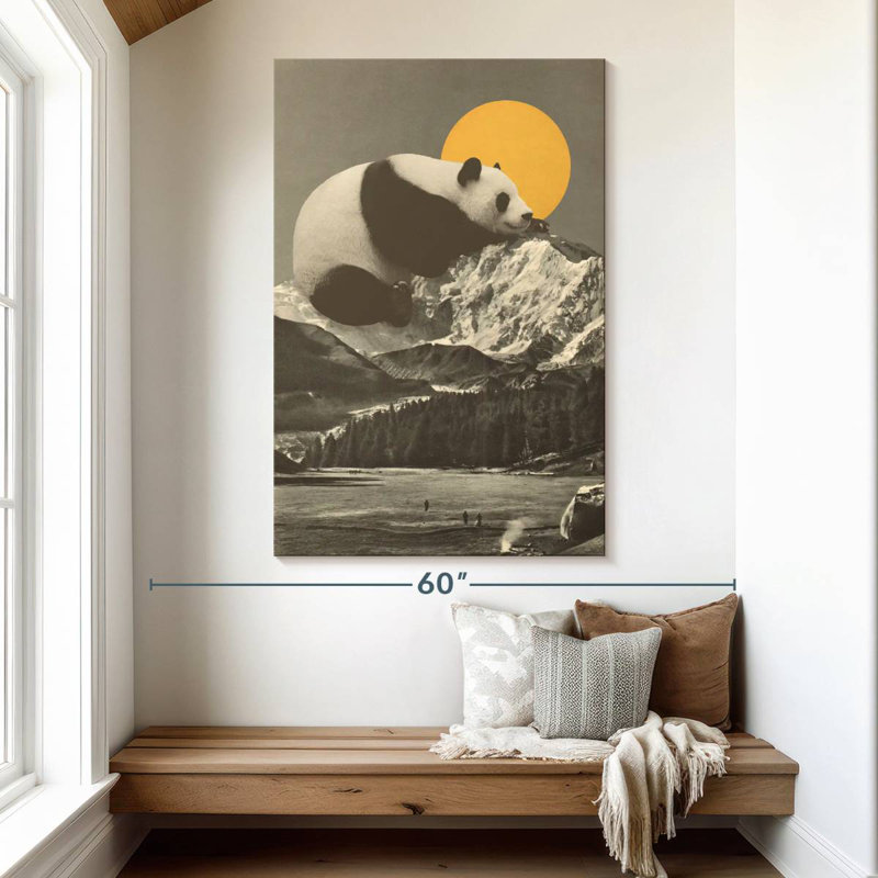 Brampt Panda's Nap On Mountains, 51" H x 34" W