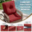 Ensemble 3 pièces de chaise berçante d'extérieur surdimensionnée avec coussins et table d'appoint en verre-1671262935
