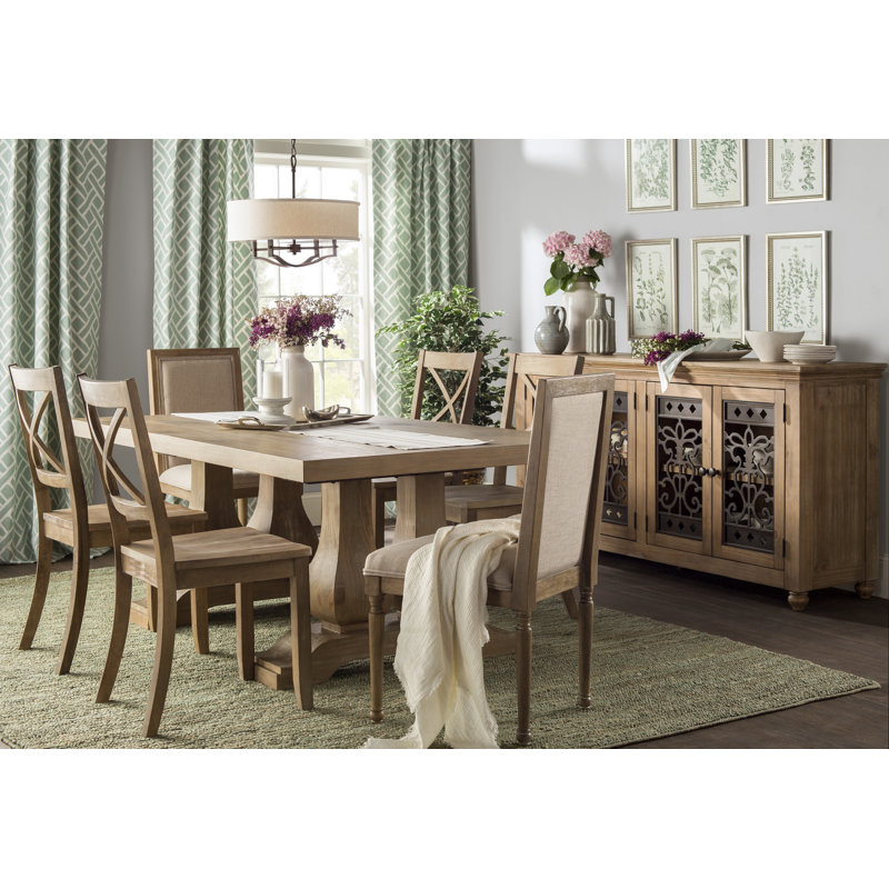 Striped 100% Cotton Table Runner, Sandstone/White