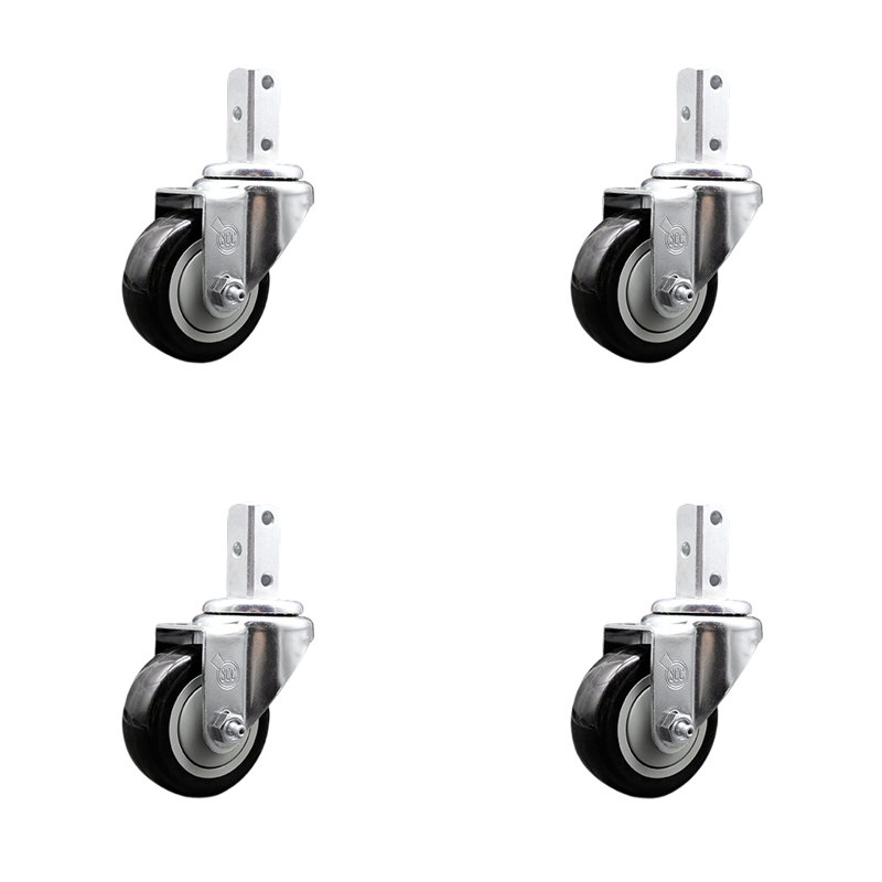 Polyurethane Casters, Black