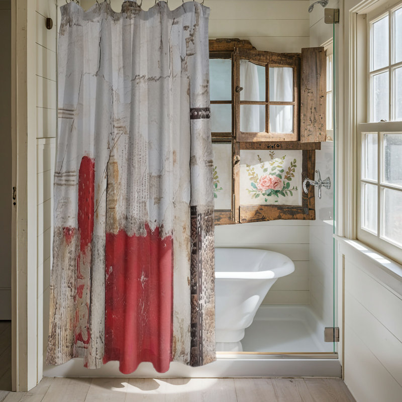Gabbriel Abstract Shower Curtain, 74"H x 71"W