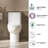 17" Height Toilet With 1.1/1.6 System, Rimless Bowl, Soft Close Seat, Glossy White 006 For Bathroom Modern Double Flush, Wash Basin, Gentle Gloss