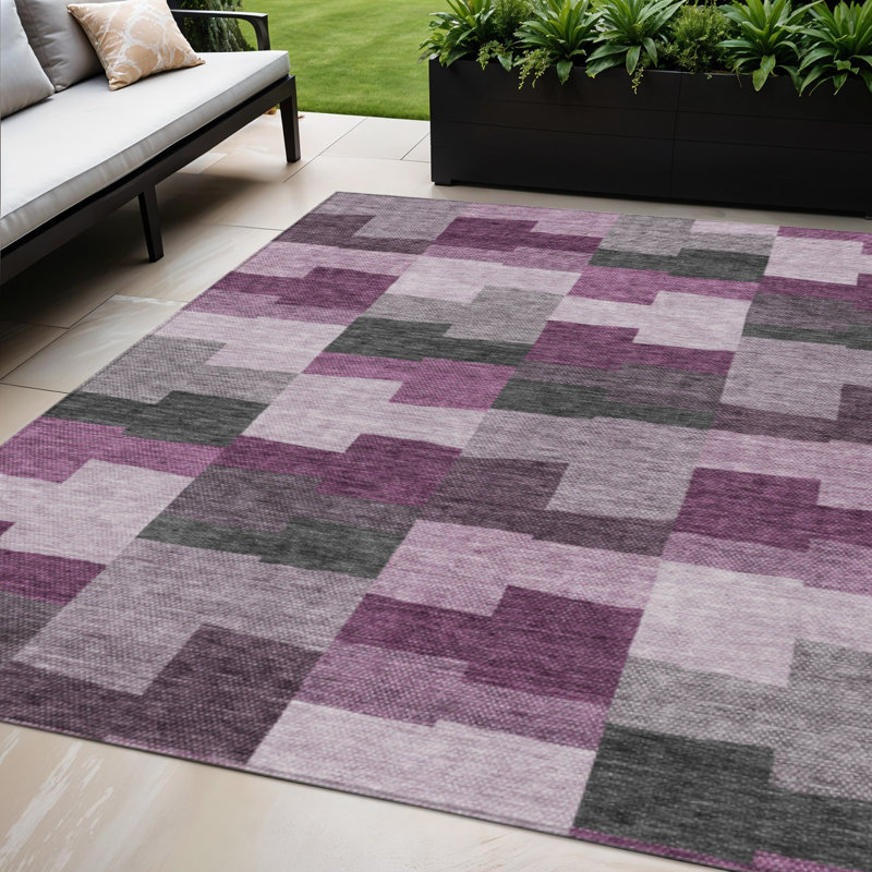 Tapis intérieur lavable à motif géométrique 9 pi x 12 pi ivoire
