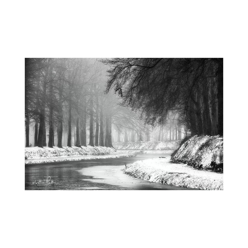 Winter River by Martin Podt - Wrapped Canvas Print, 20.32 cm H x 30.48 cm W