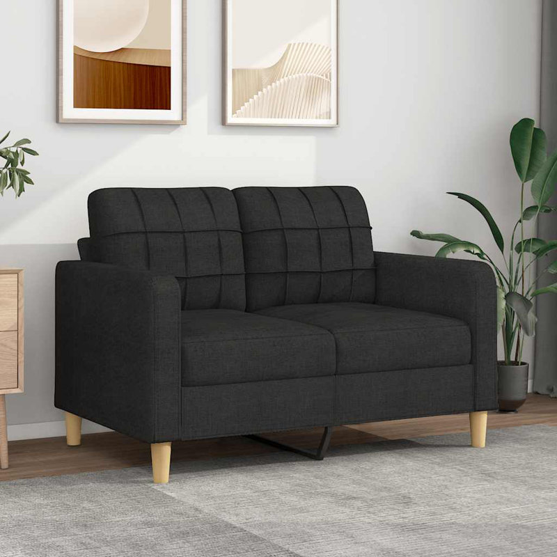 Canapé Adelynna, 100 % polyester noir, H 31,5 po x l 78 po x P 30,3 po