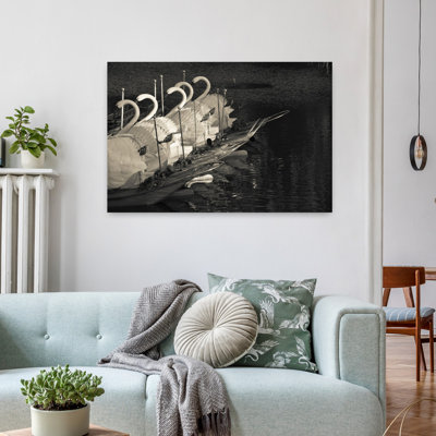 Swan Boats In A River Boston Public Garden Boston Massachusetts Usa Contemporary Art