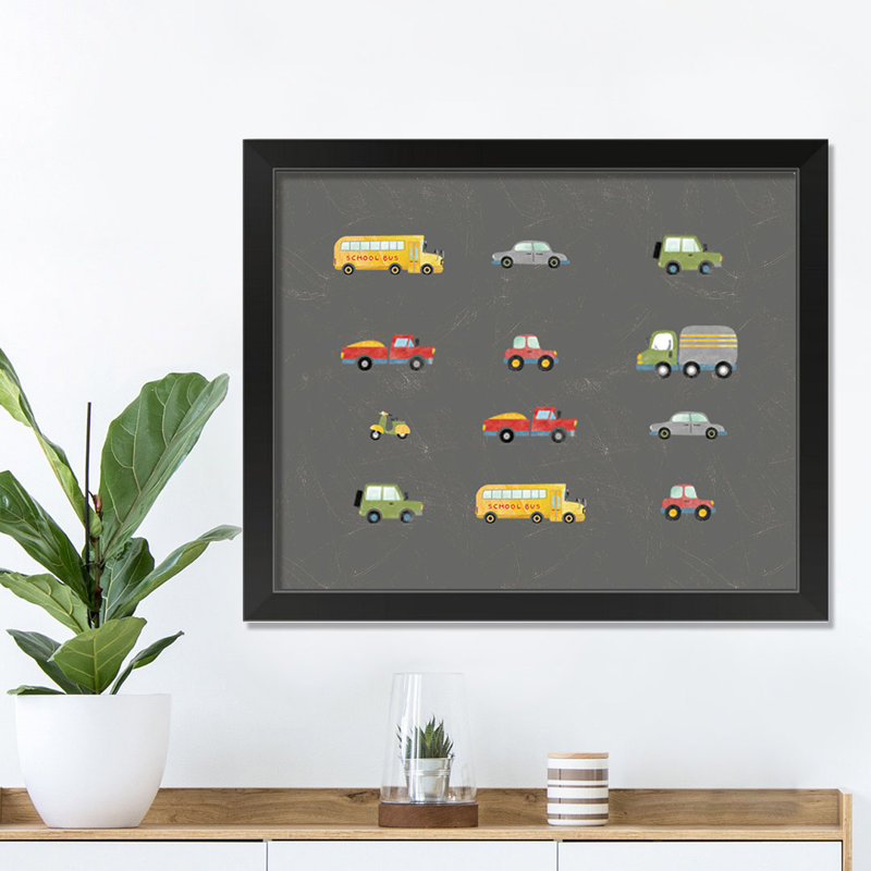 Cars Cars Row, art encadré, H 20 po x l 16 po x P 1 po