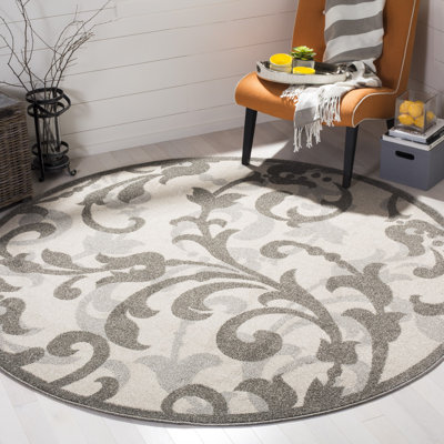 Ammundsen Floral Ivory/Gray Area Rug