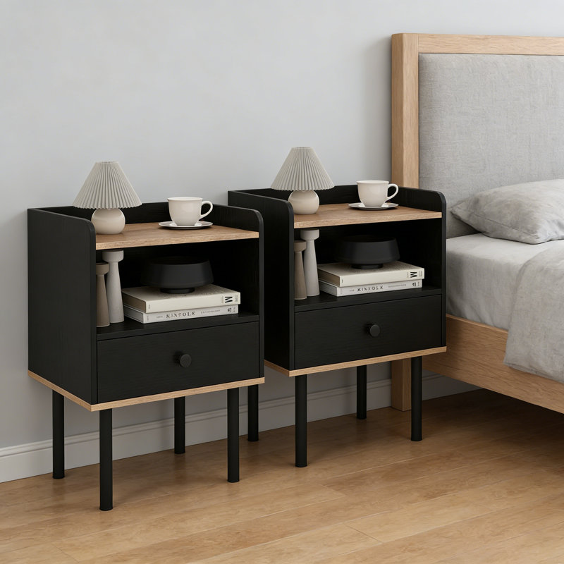 41cm W Manufactured Wood Bedside Table