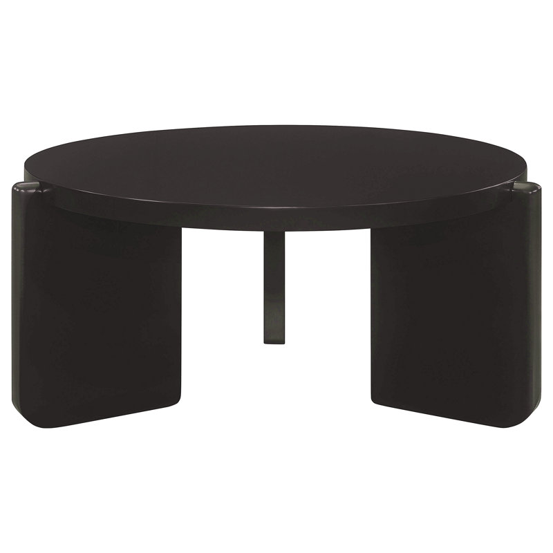 Harrison Black Round Solid Wood Coffee Table