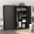 Metal Wardrobe With Hanging Rod And Compartments, Lockable Closet With Locks And Keys For Bedroom, Living Room And Laundry Room-660543286