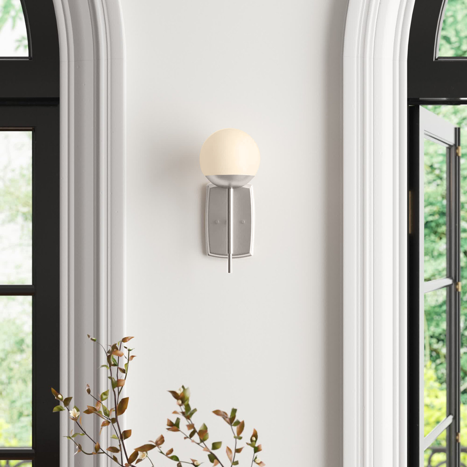 Colford Single Light Wallchiere, Chrome