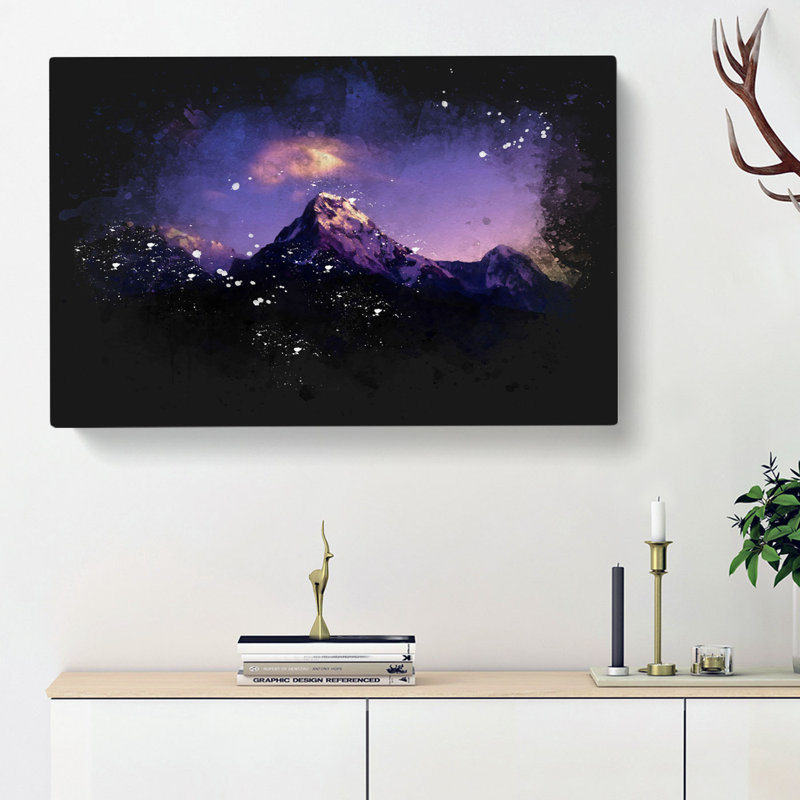 Mountains In Nepal At Night - Wrapped Canvas, 50cm H x 76cm W x 3cm D