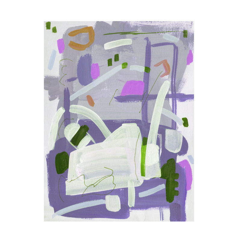 Art mural sur toile tendue - Melissa Wang «Lavender Whimsy II», décoration murale pour le salon, la chambre à coucher ou le bureau - 14 x 19