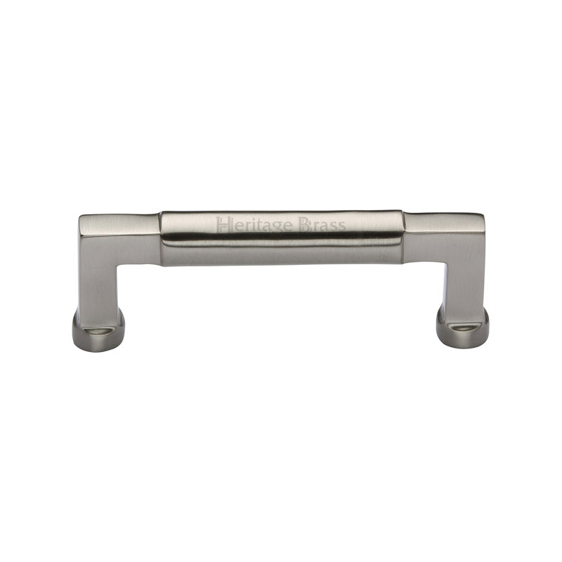 Heritage Brass Heritage Cabinet Pull Bauhaus Design, 10.1cm H x 16cm W x 11.7cm D, Satin Nickel