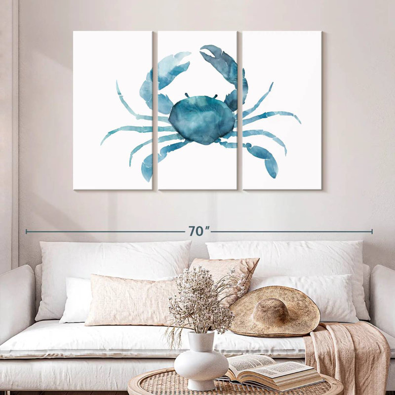 Crabe bleu Brampt, H 48 po x l 74 po