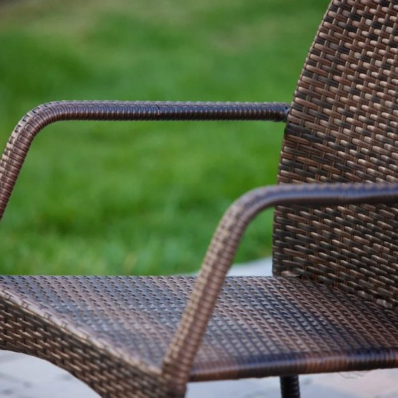 Libora All Weather Wicker Stackable Dining Armchairs