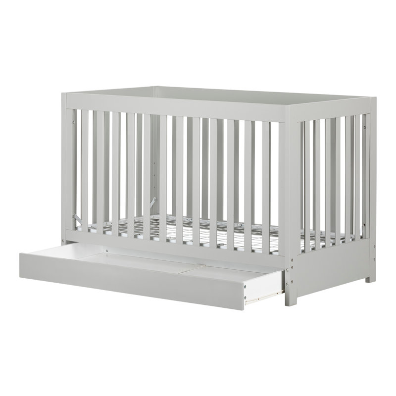 Lit de bébé convertible 2-en-1 Palermo, Gris pâle et blanc