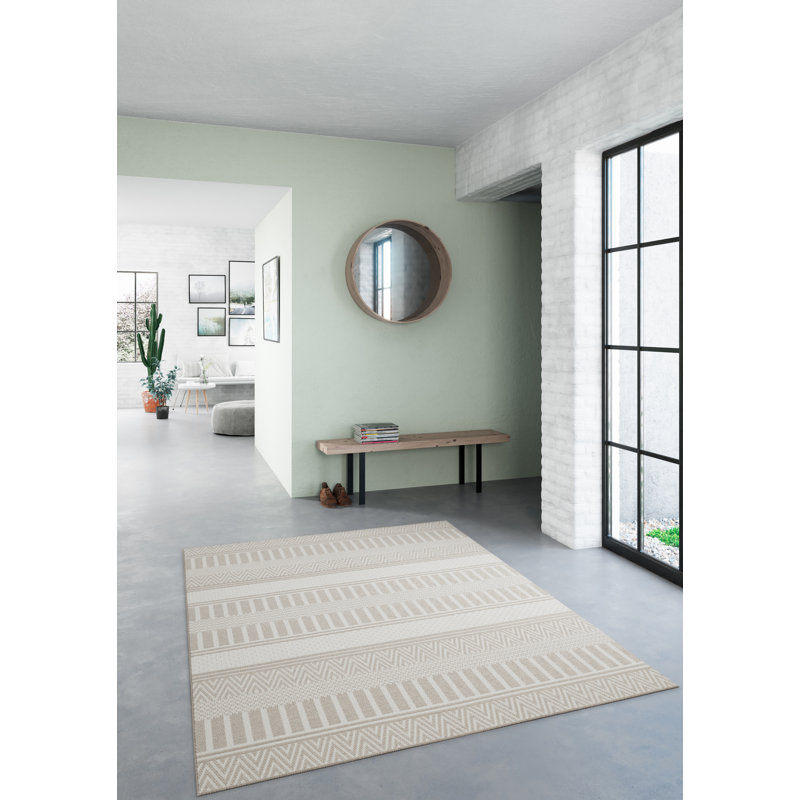 Harley Flatweave Beige Rug, Rectangle 160cm x 230cm