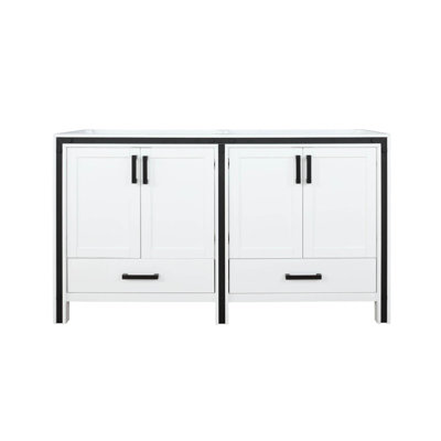 White Double Bath Vanity 60 In. W X 22 In. D