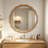 Round Solid Wood Wall Mirror