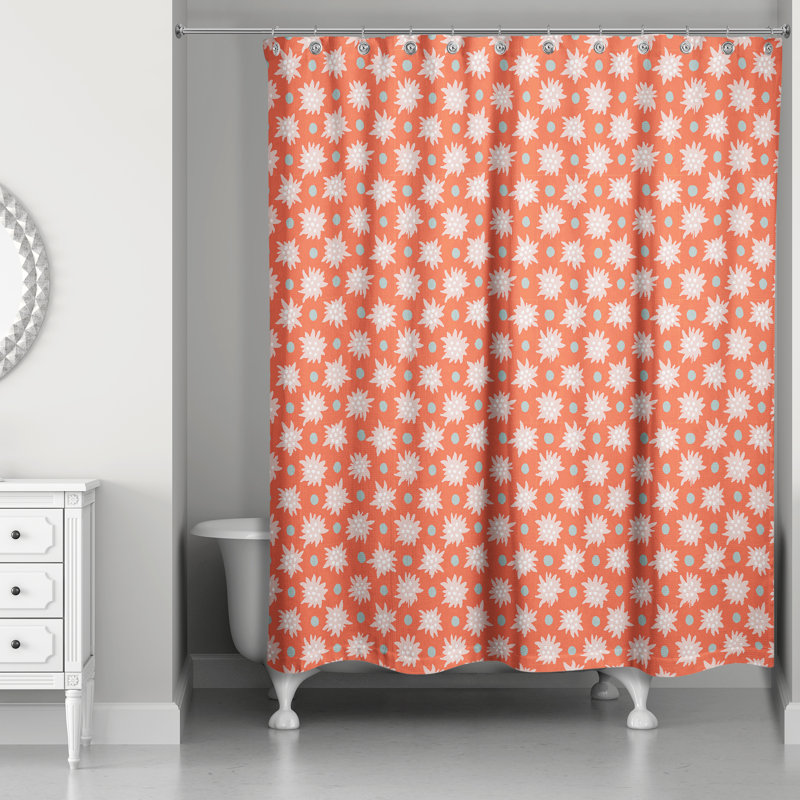 Rideau de douche simple Alessio, Rouge
