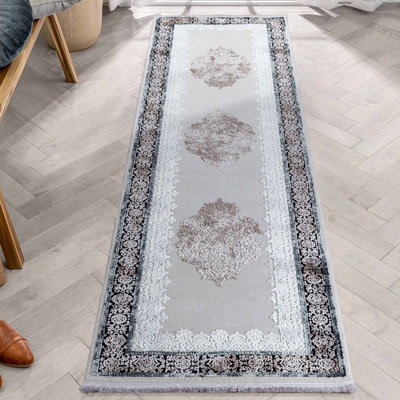 Machine Woven Grey Indoor Rug