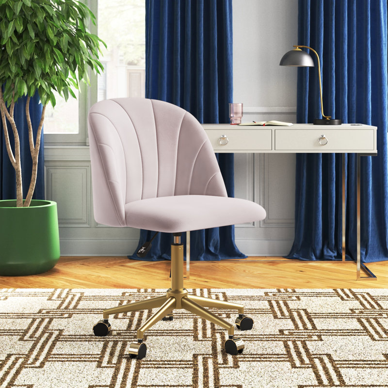 Ramonne Adjustable Height Upholstered Task Chair, Pink