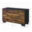Commode 6 tiroirs noyer et noir