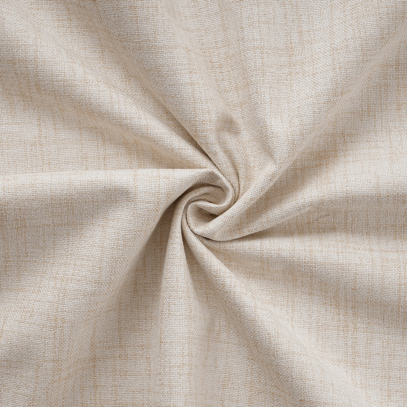 Cadnite 50" W Thermal 100% Blackout Linen Textured Curtain Panels, 50" W x 96" L, New Cream
