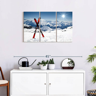 " Red Skis " 3 - Pieces