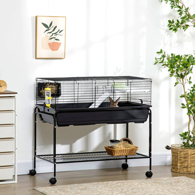 Cage à deux étages pour animaux Pawhut