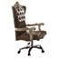 Chaise pivotante de couleur grise et blanc os - Finition rétro élégante