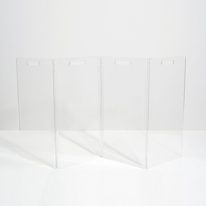 Clear Zig Zag Pet Gate, 4-Panel, 30" H x 60" W x 0.25" D