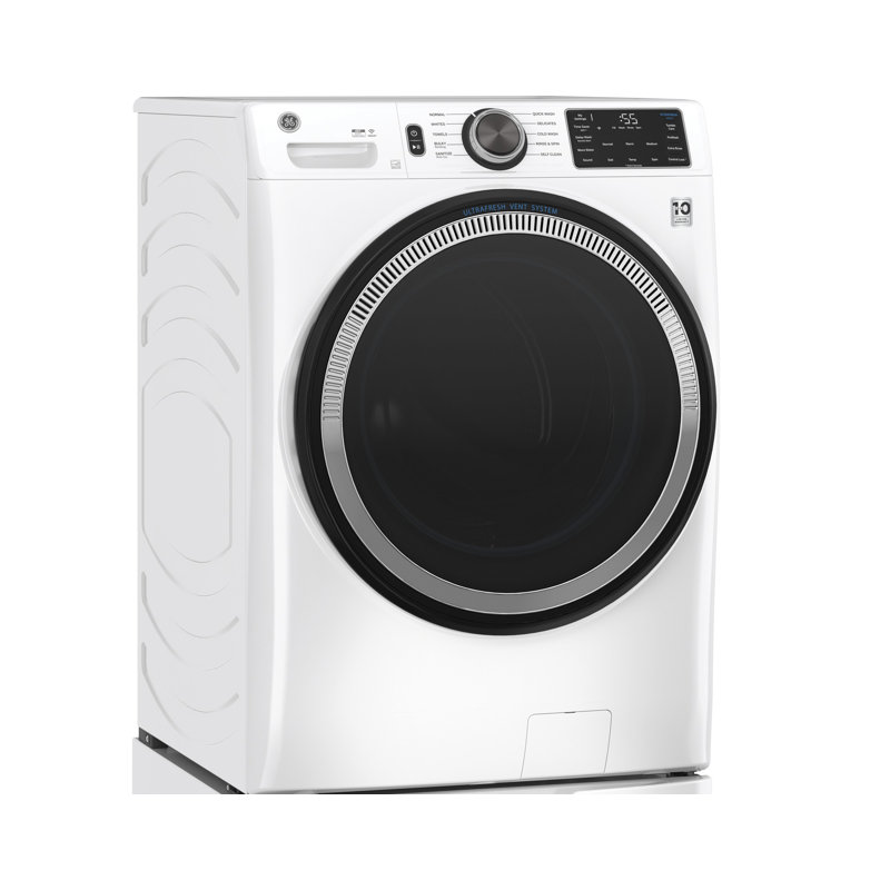 GE Appliances 5.5 Cubic Feet High Efficiency Smart Front Load Washer, White