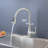 Pull Down Single Handle  Kitchen sink Faucet in brushed nickel