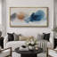 «Abstract Blot in Blue and Brown», reproduction d'art sur toile encadrée très grande-52435689-52435681