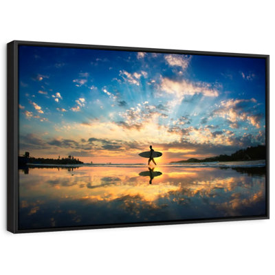 " Sunset Surfer Reflection "