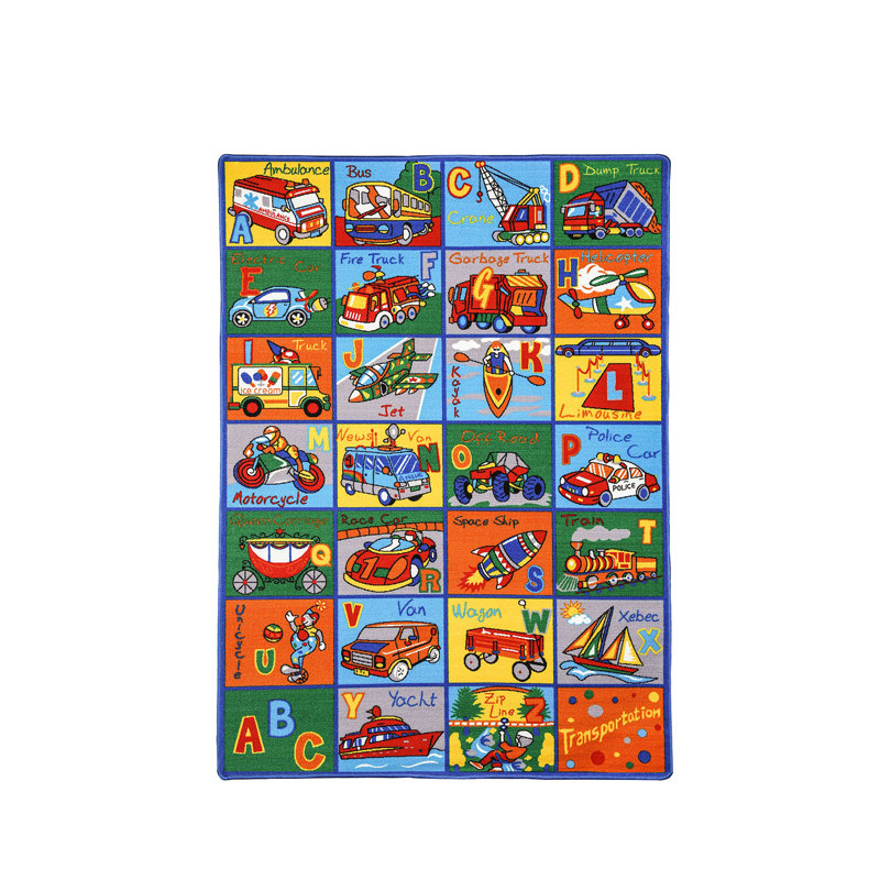 Hyden Rectangle Checkered Machine Woven Nylon Rug