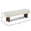 Banc en tissu avec pieds noyer Modern-1011985214