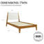 Base de lit tapissier en bois massif Juno-1590289605