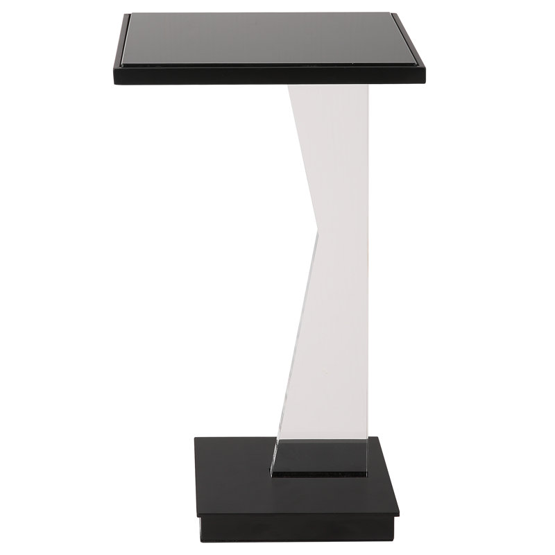 Angle Glass End Table