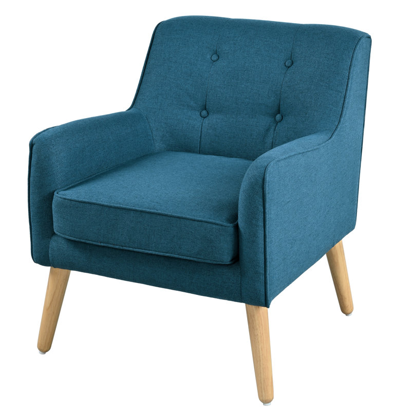 Fauteuil capitonné Alcide, Marine