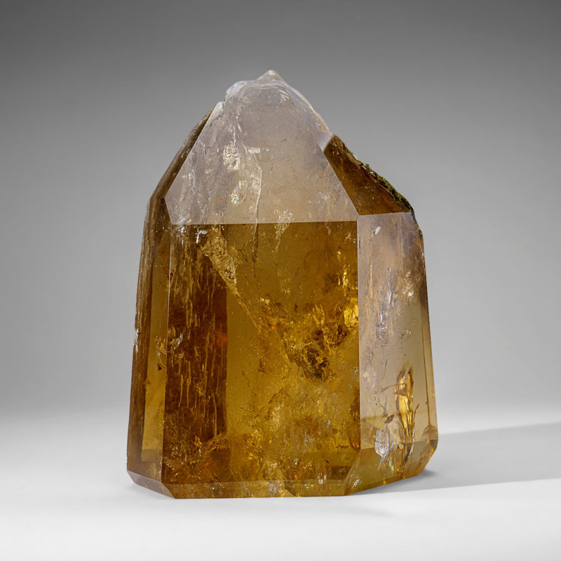 Genuine Polished Citrine Crystal Point From Brazil (27 Lbs)